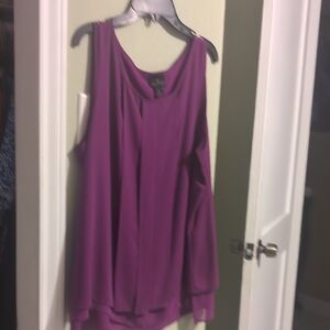 Worthington Magenta Sleeveless Blouse